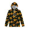 Sunflower Polygonal Pattern Print Pullover Hoodie
