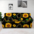 Sunflower Polygonal Pattern Print Sofa Cover