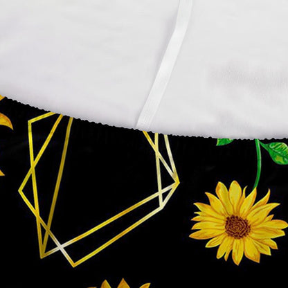 Sunflower Polygonal Pattern Print Sofa Cover