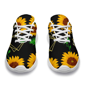 Sunflower Polygonal Pattern Print Sport Shoes GearFrost