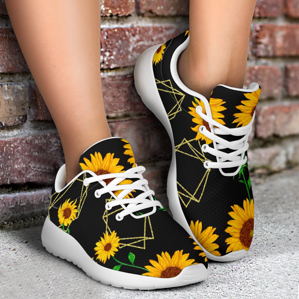 Sunflower Polygonal Pattern Print Sport Shoes GearFrost