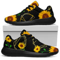 Sunflower Polygonal Pattern Print Walking Shoes