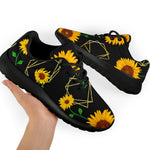 Sunflower Polygonal Pattern Print Sport Shoes GearFrost