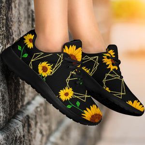 Sunflower Polygonal Pattern Print Sport Shoes GearFrost