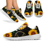 Sunflower Polygonal Pattern Print Sport Shoes GearFrost