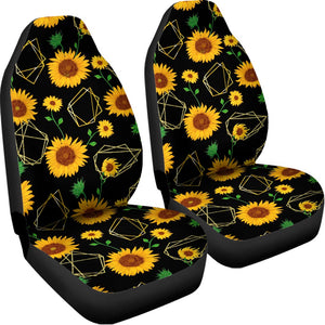 Sunflower Polygonal Pattern Print Universal Fit Car Seat Covers