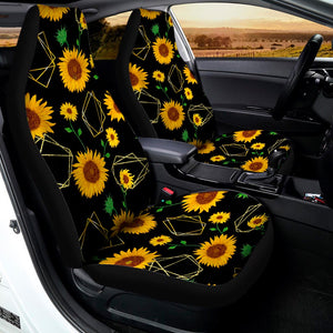 Sunflower Polygonal Pattern Print Universal Fit Car Seat Covers