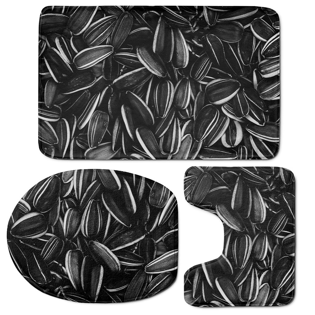 Sunflower Seeds Print 3 Piece Bath Mat Set