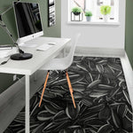 Sunflower Seeds Print Area Rug