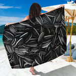 Sunflower Seeds Print Beach Sarong Wrap