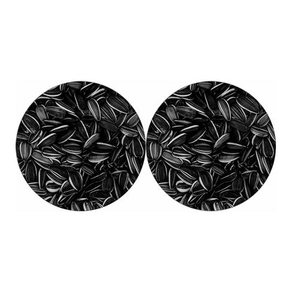 Sunflower Seeds Print Car Coasters