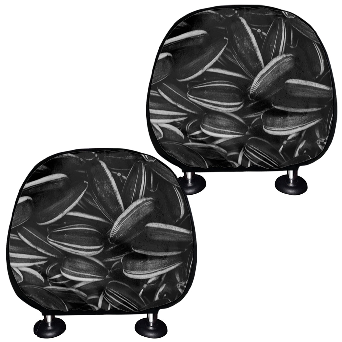 Sunflower Seeds Print Car Headrest Covers