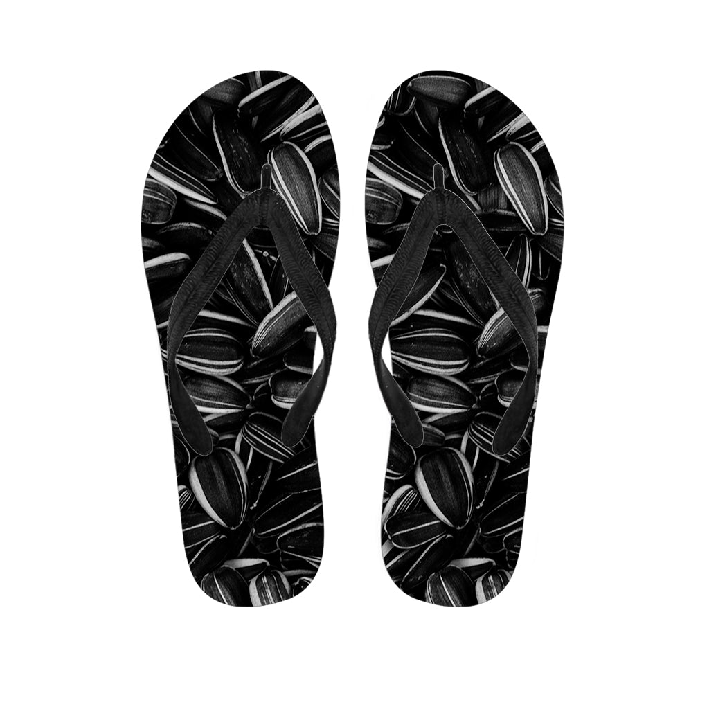 Sunflower Seeds Print Flip Flops