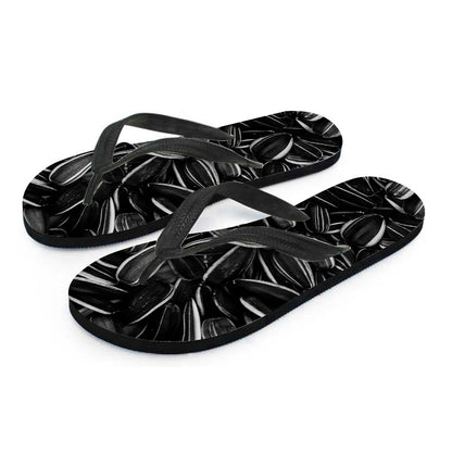 Sunflower Seeds Print Flip Flops