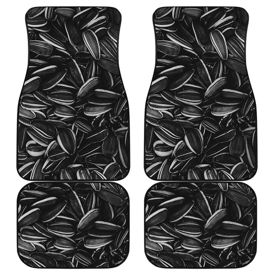 Sunflower Seeds Print Front and Back Car Floor Mats
