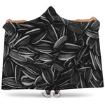 Sunflower Seeds Print Hooded Blanket
