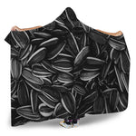 Sunflower Seeds Print Hooded Blanket