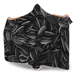 Sunflower Seeds Print Hooded Blanket