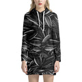 Sunflower Seeds Print Pullover Hoodie Dress