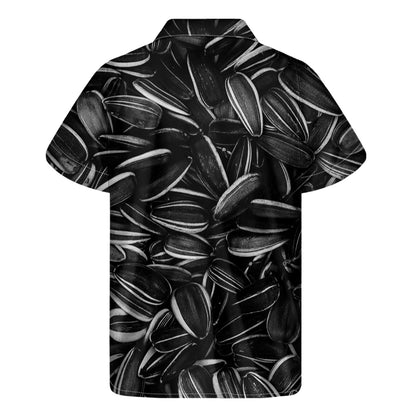 Sunflower Seeds Print Men's Short Sleeve Shirt
