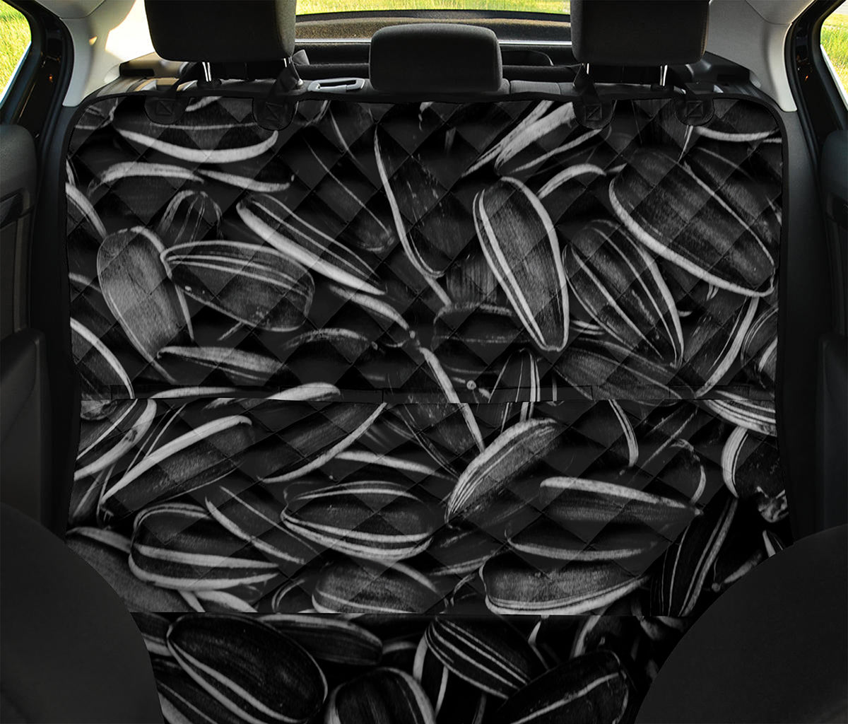 Sunflower Seeds Print Pet Car Back Seat Cover