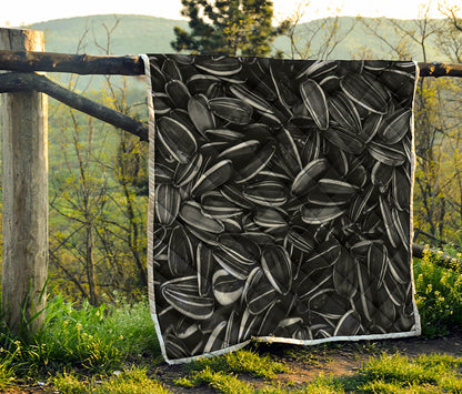 Sunflower Seeds Print Quilt
