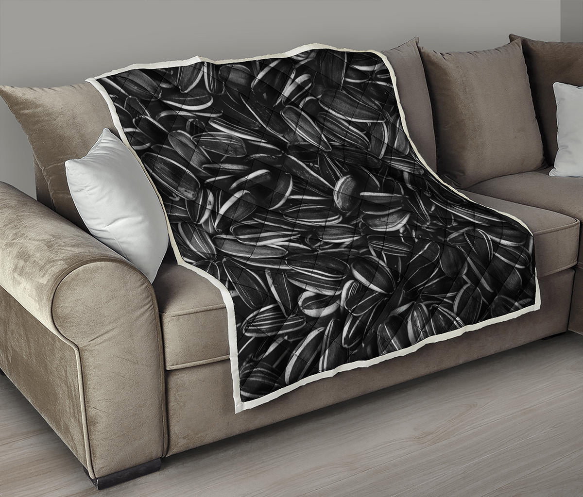 Sunflower Seeds Print Quilt