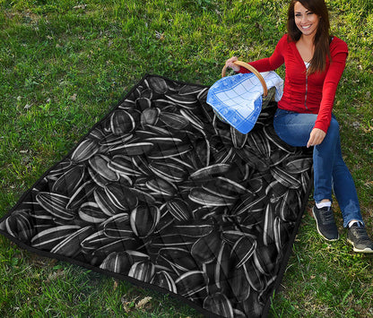 Sunflower Seeds Print Quilt