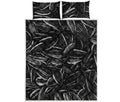 Sunflower Seeds Print Quilt Bed Set