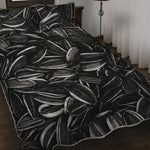 Sunflower Seeds Print Quilt Bed Set