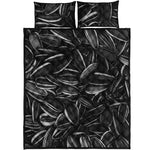 Sunflower Seeds Print Quilt Bed Set