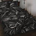 Sunflower Seeds Print Quilt Bed Set