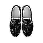 Sunflower Seeds Print White Slip On Shoes