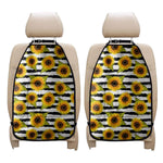 Sunflower Striped Pattern Print Car Seat Organizers
