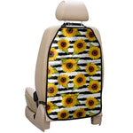 Sunflower Striped Pattern Print Car Seat Organizers
