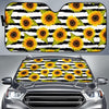 Sunflower Striped Pattern Print Car Sun Shade GearFrost