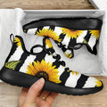 Sunflower Striped Pattern Print Mesh Knit Shoes