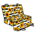 Sunflower Striped Pattern Print Pet Car Back Seat Cover