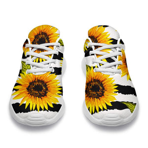 Sunflower Striped Pattern Print Sport Shoes GearFrost