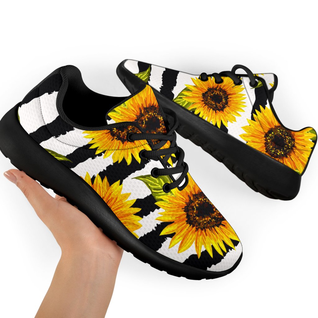 Sunflower Striped Pattern Print Sport Shoes GearFrost