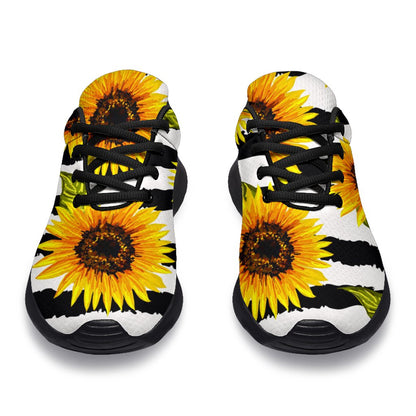 Sunflower Striped Pattern Print Sport Shoes GearFrost