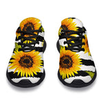 Sunflower Striped Pattern Print Sport Shoes GearFrost