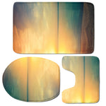 Sunrise Beach Print 3 Piece Bath Mat Set