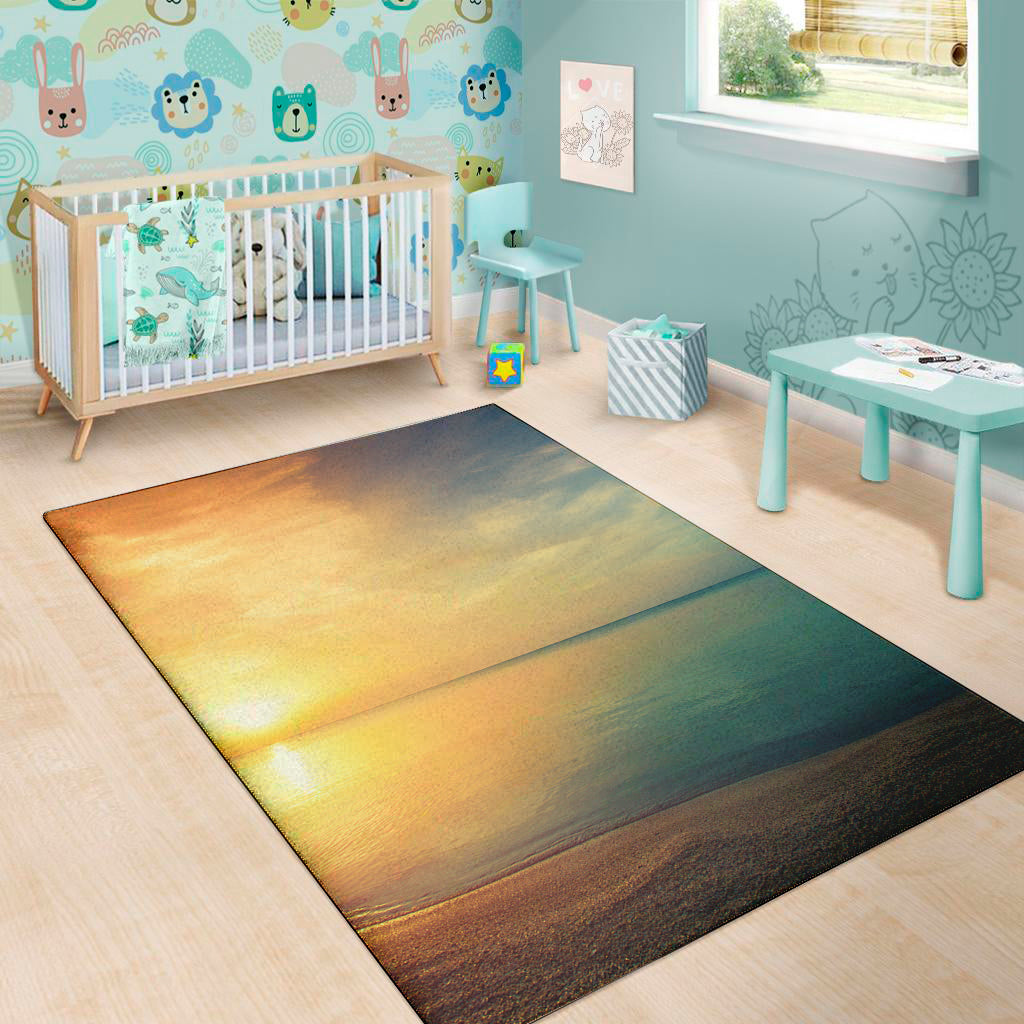 Sunrise Beach Print Area Rug