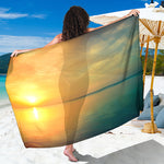 Sunrise Beach Print Beach Sarong Wrap