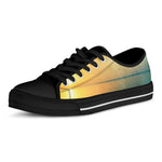 Sunrise Beach Print Black Low Top Shoes