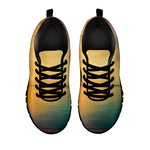 Sunrise Beach Print Black Sneakers