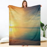 Sunrise Beach Print Blanket