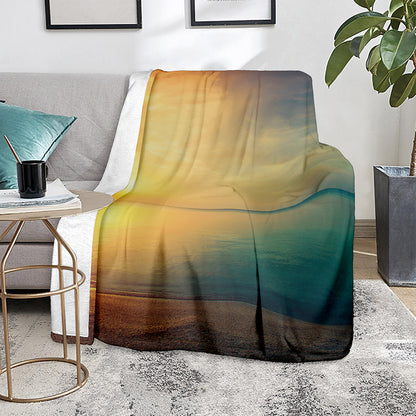 Sunrise Beach Print Blanket