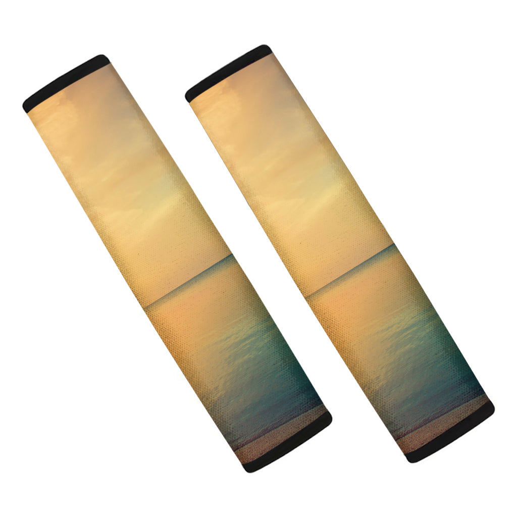 Sunrise Beach Print Car Seat Belt Covers